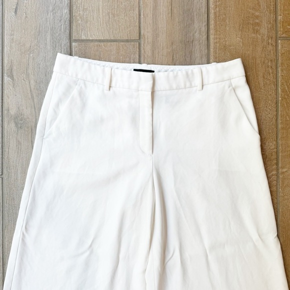 Theory Women’s Halientra Wide Leg Chino Pants Crop White 8 - Picture 2 of 6